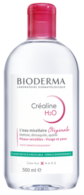 BIODERMA CREALINE H2O EAU MICEL S/PARF500MLX2