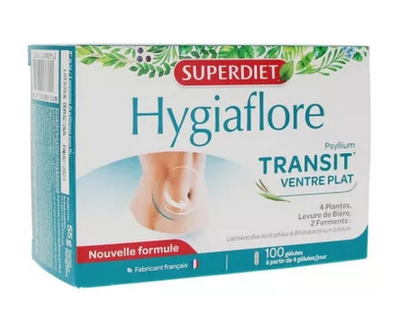 HYGIAFLORE TRANSIT Gélule, complément alimentaire pour le transit. - bt 100