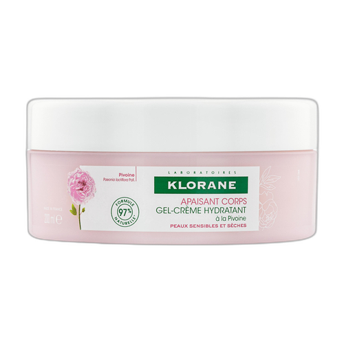 Image Klorane - Corps - Gel-crème Hydratant apaisant à la Pivoine - Peaux sensibles 200 ml