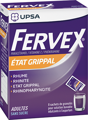 Image Fervex État Grippal Adulte Sans Sucre 8 Sachets