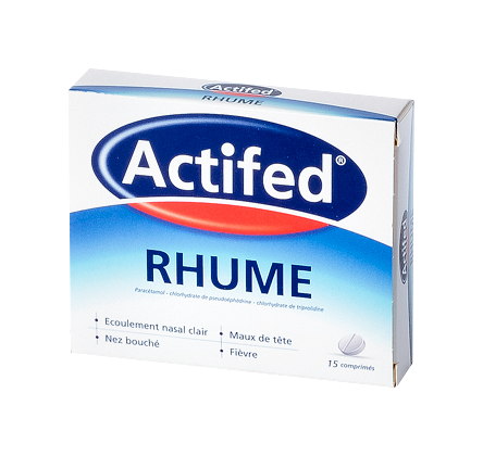 Image ACTIFED RHUME  15 COMPRIMES