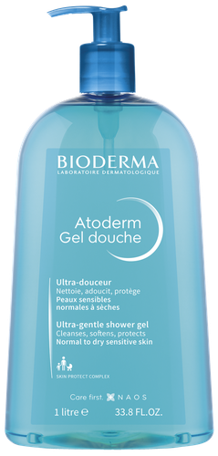 Image Bioderma Atoderm Gel douche, gel douche sans savon douceur