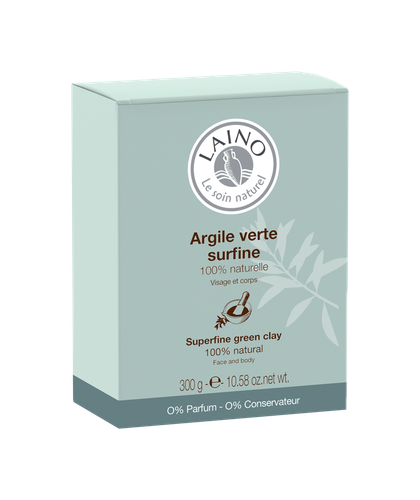 Image LAINO ARGILE VERTE POUDRE SURFINE 300 g
