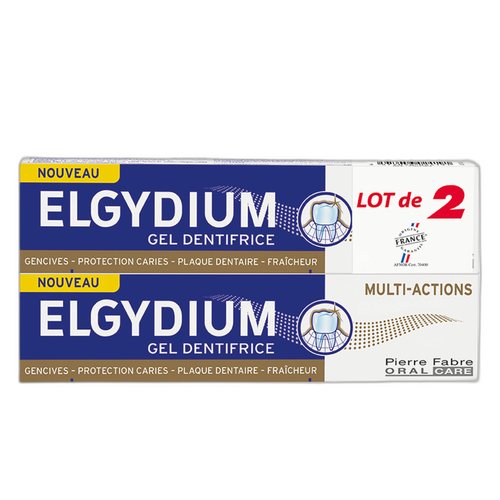 Image Pierre Fabre Oral Care - Elgydium - Dentifrice Multi-actions  Complet - Offre spéciale duo 2X75ml