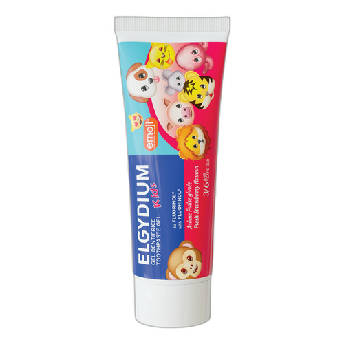 Image Pierre Fabre Oral Care - ELGYDIUM KIDS Emoji Arôme Fraise Givrée Dentifrice 3/6 ans - Dentifrice enfant 50 ml