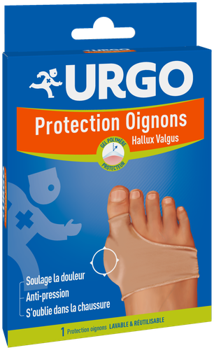Urgo - Chausson Protection Oignons - Gel polymère anti-pression - Soulage la douleur - 1 chausson
