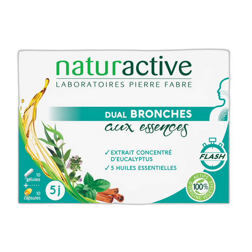 Naturactive - ORL - Dual bronches aux essences 10 gélules + 10 capsules